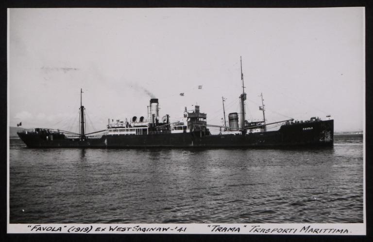 Photograph of Favola (west Saginaw - 1941), Trama, Transporti Marittima card