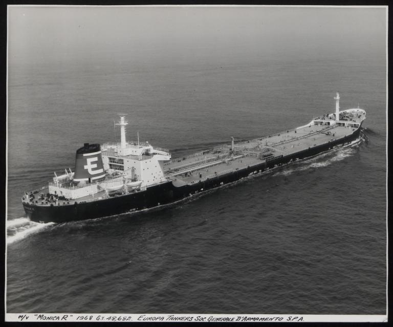 Photograph of Monica R, Europa Tankers Soc Generale D'armamento S P A card