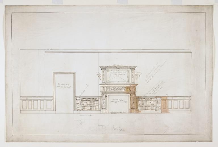 Drawing for Library at Sudley House card