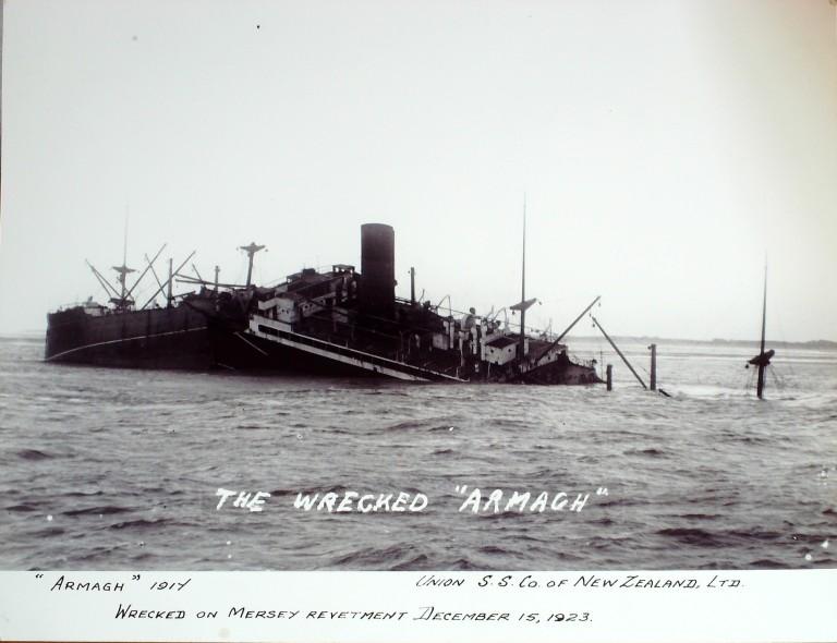 Photograph of Armagh, Union Steam Ship Company of New Zealand card