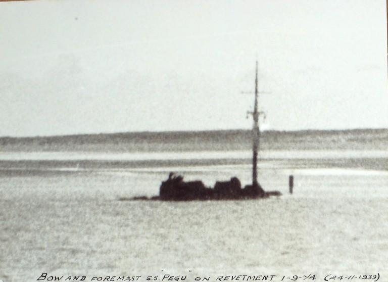 Photograph of Pegu, Henderson Line (British and Burmese Steam Navigation Company) card