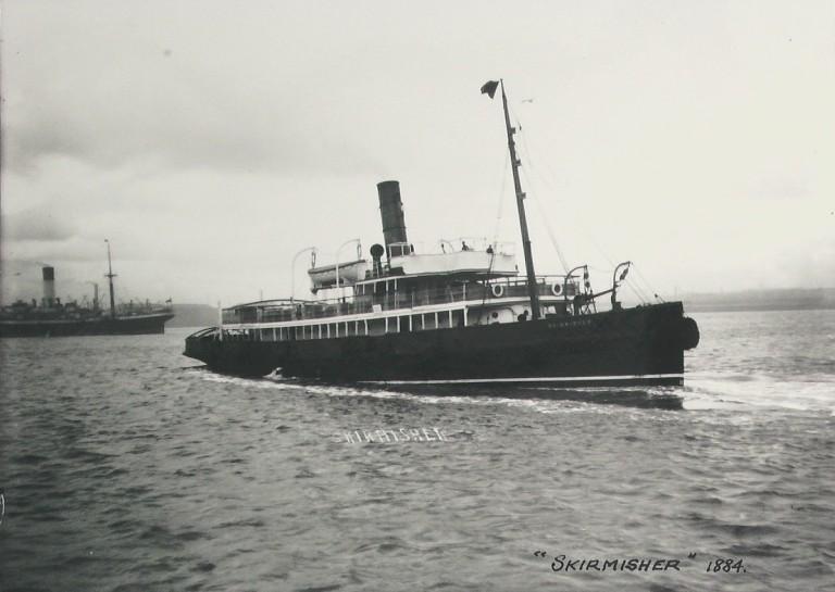 Photograph of Skirmisher, Cunard Line card