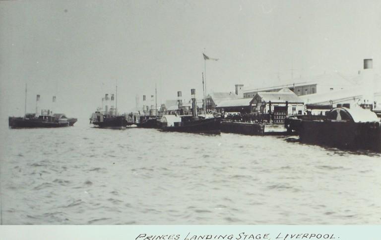 Photograph of Princes Landing Stage with Paddle Steamers | National ...