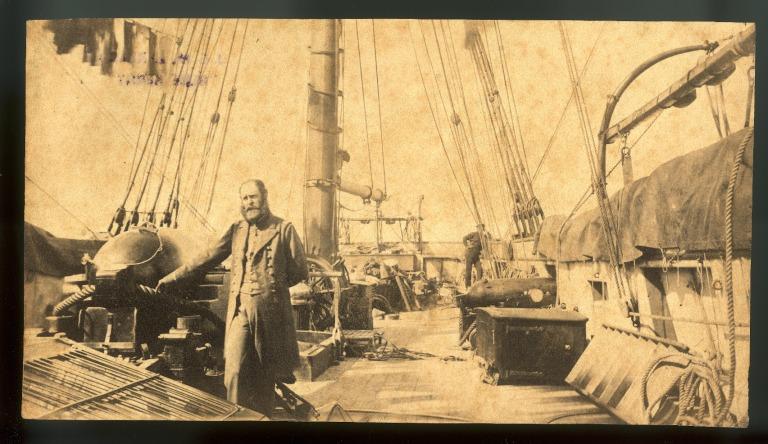 Photograph taken on board the Confederate commerce raider Alabama. card