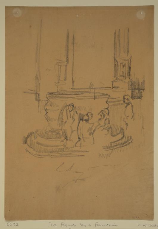Study of Five Figures by a Fountain card