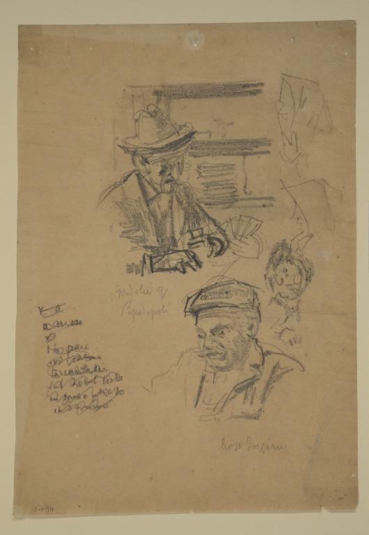 Figure Studies with a Man Playing Cards card