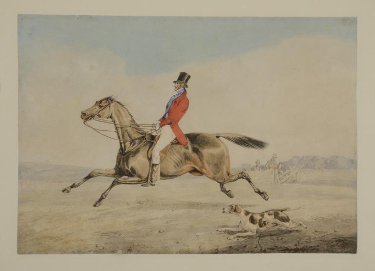 A Gentleman Out Hunting with a Hound at His Side card