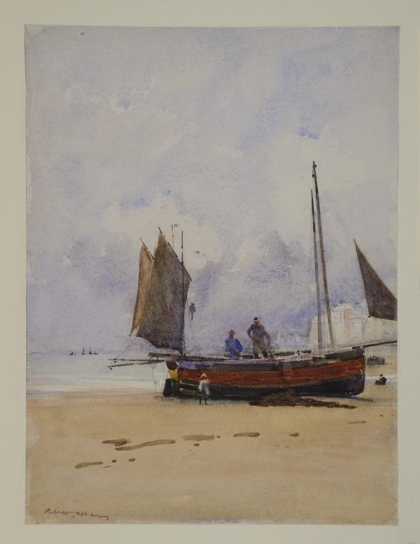At Hastings : Sailing Boat on the Beach card