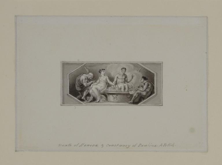 Death of Seneca and Constancy of Paulina. A.R. 814 card