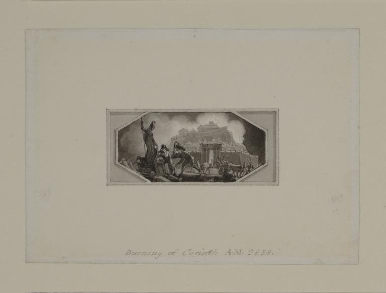Burning of Corinth A.M. 3858. card