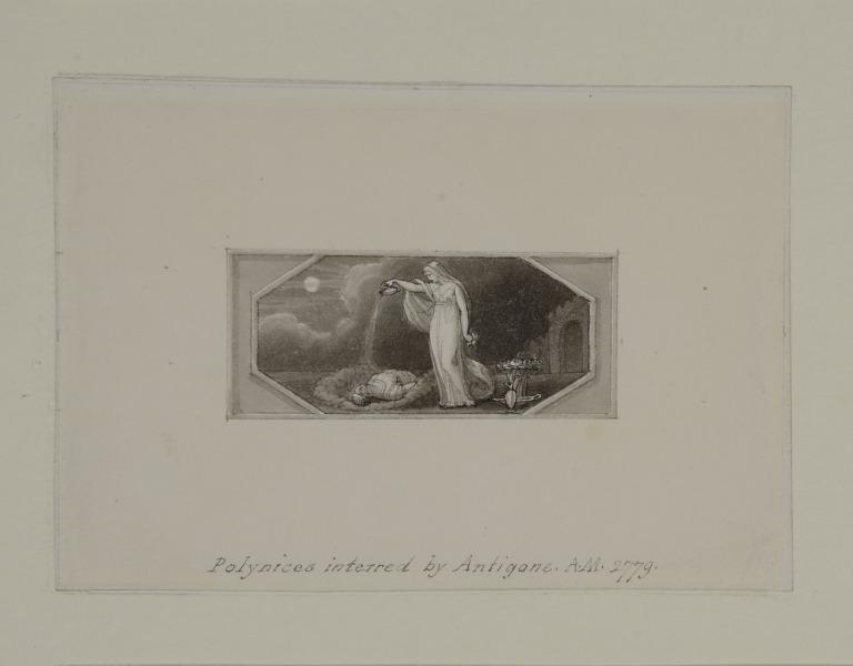 Polynices Interred by Antigone. A.M. 2779. card