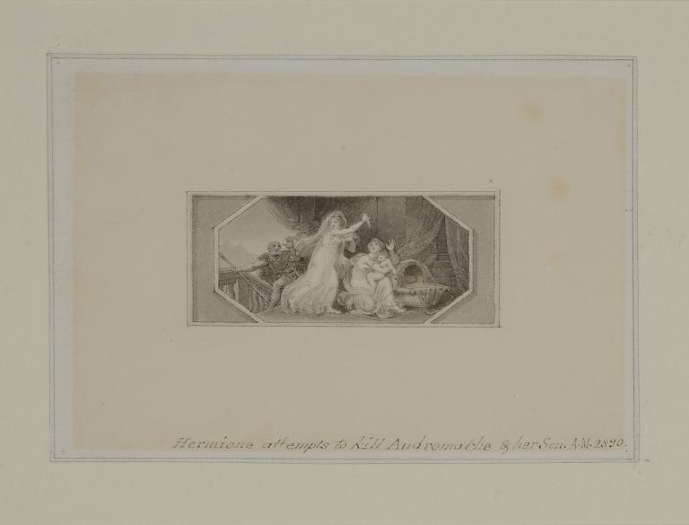 Hermione Attempts to Kill Andromache and Her Son. A.M. 2830. card