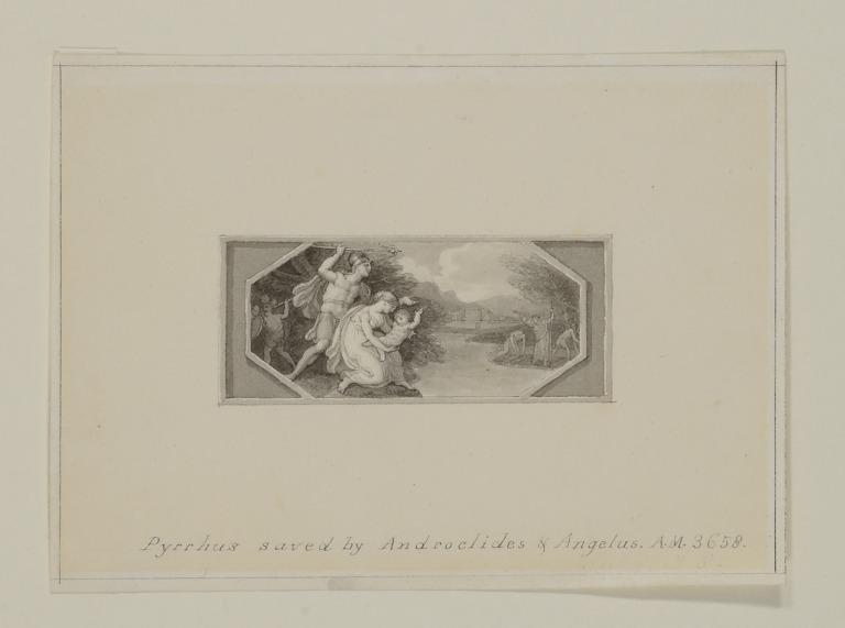 Pyrrhus Saved by Androclides and Angelus. A.M. 3658. card