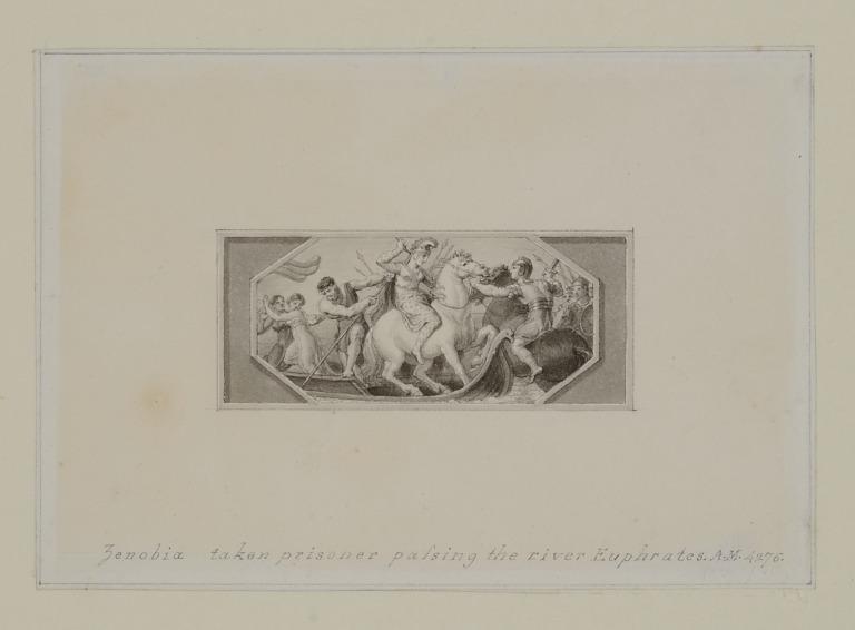 Zenobia taken prisoner passing the river Euphrates. A.M. 4276. card
