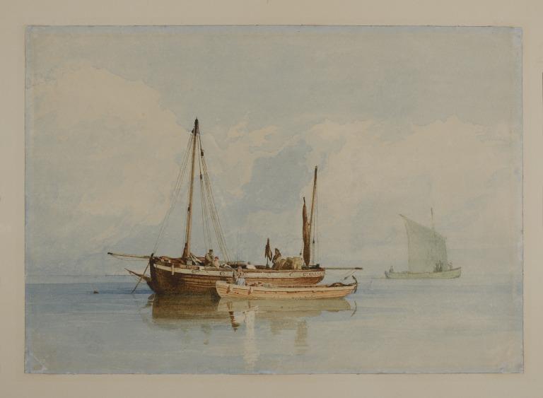 Yarmouth Lugger and Other Vessels in a Calm card