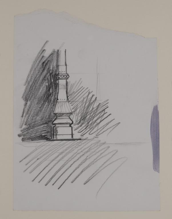 Working Drawing for 'Sudley' - Base of Iron Column to Verandah card