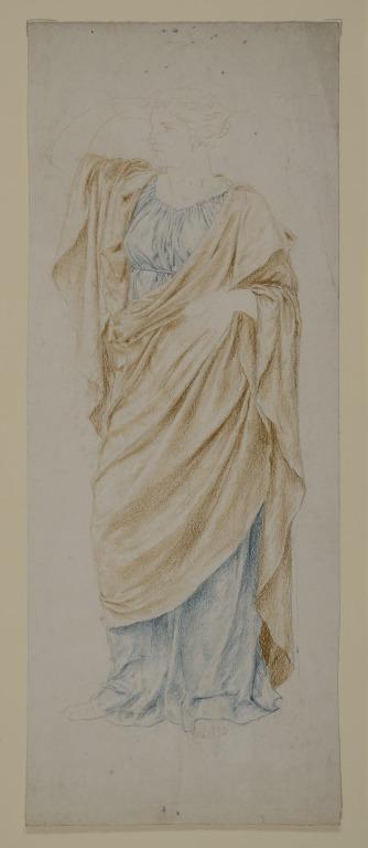 Study of a Draped Female Figure card