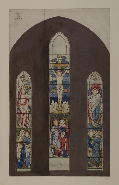 Stained Glass Study : Crucifixion; Resurrection; Ascension card
