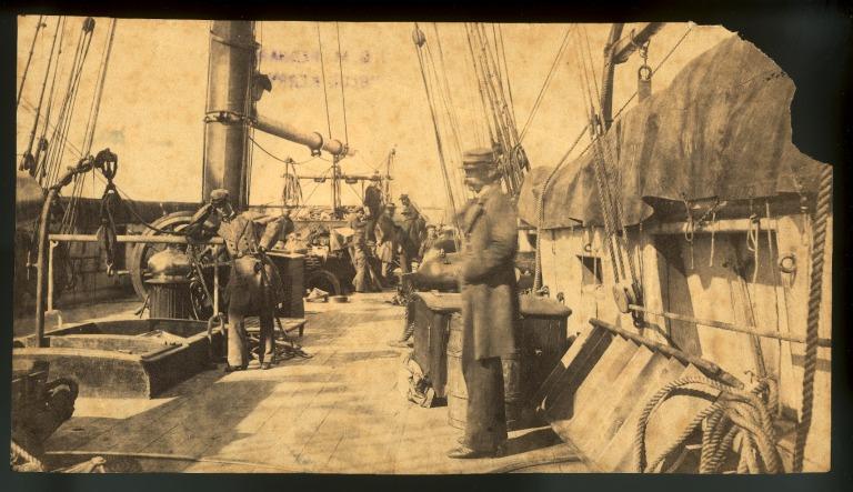 Photograph taken on board the Confederate commerce raider Alabama. card