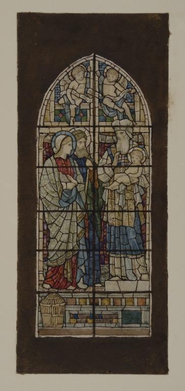 Stained Glass Study (an Elder Holding the Christ Child) card