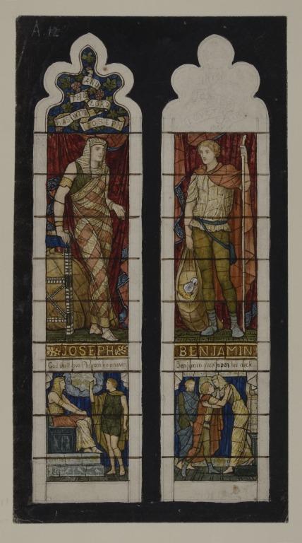 Stained Glass Study : Joseph and Benjamin card