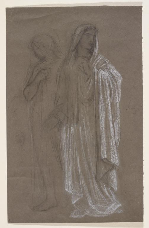 Drapery Study (Two Figures) card