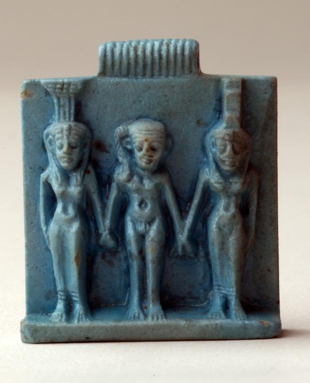Plaque Amulet of Osirian Triad card