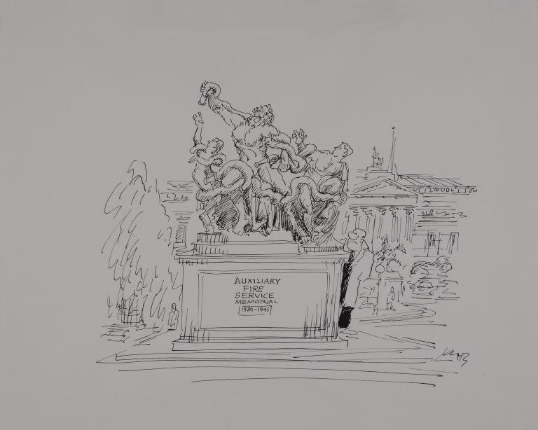 Auxilliary Fire Service Memorial card