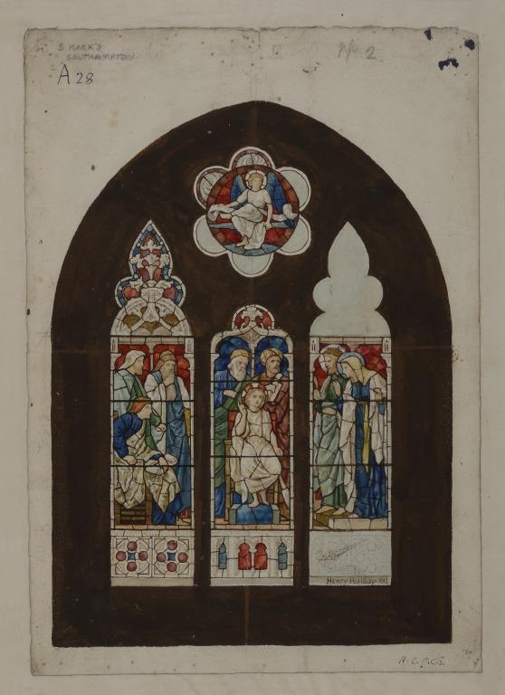 Stained Glass Design: Christ Disputing with the Doctors card