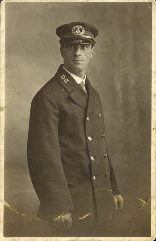 Joseph Parry, Able Seaman, items re sinking of Lusitania, 1915. card