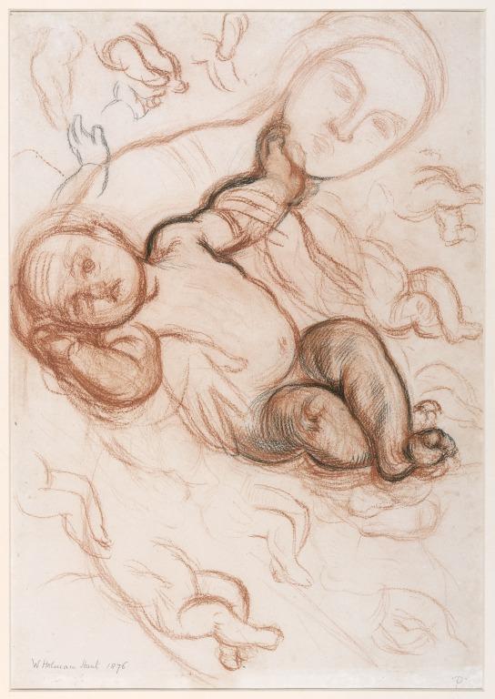 The Triumph of the Innocents: studies for the pose of the Christ-child card