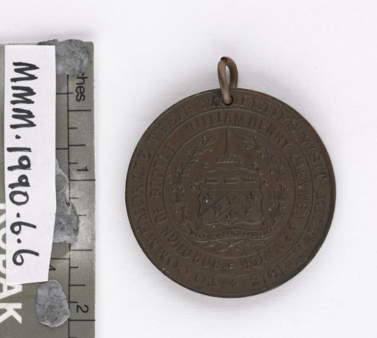 Medal commemorating the visit of Queen Mary and King George V to Bootle, July 11th, 1913 card