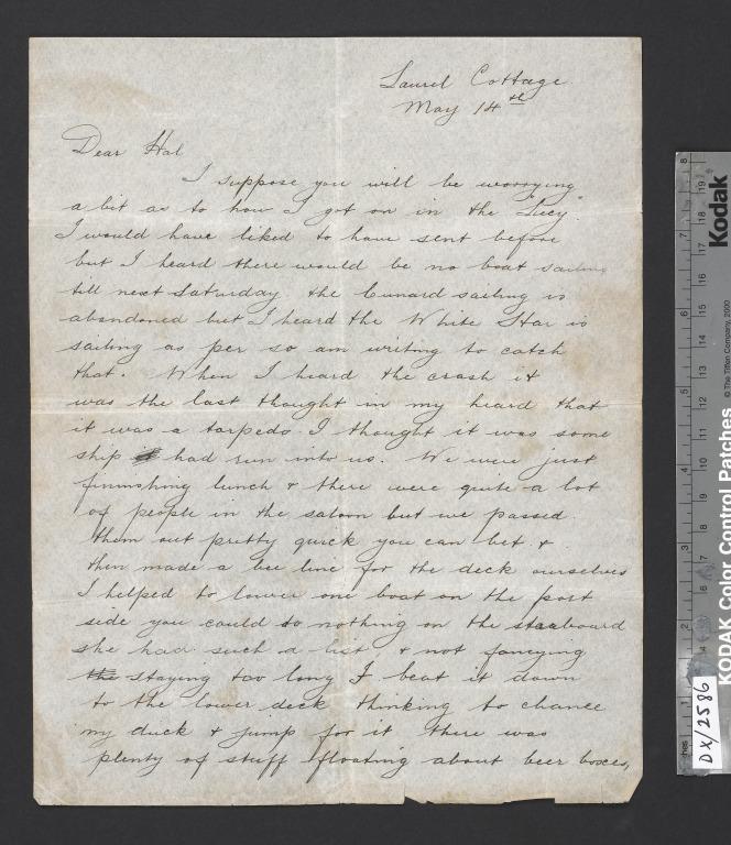 Letter written by Frederick Arthur Russell card