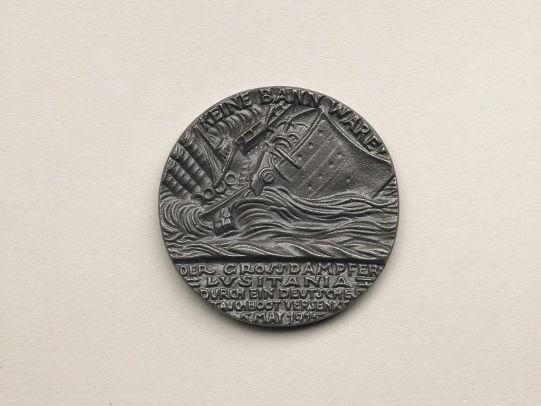 British replica Lusitania medallion card