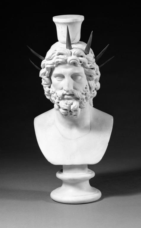 Head of Serapis or Jupiter card