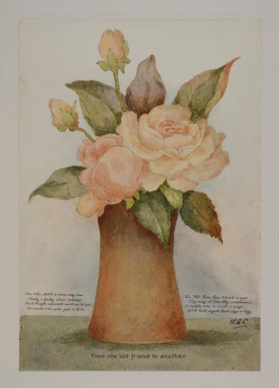 Still Life - Vase of Roses card
