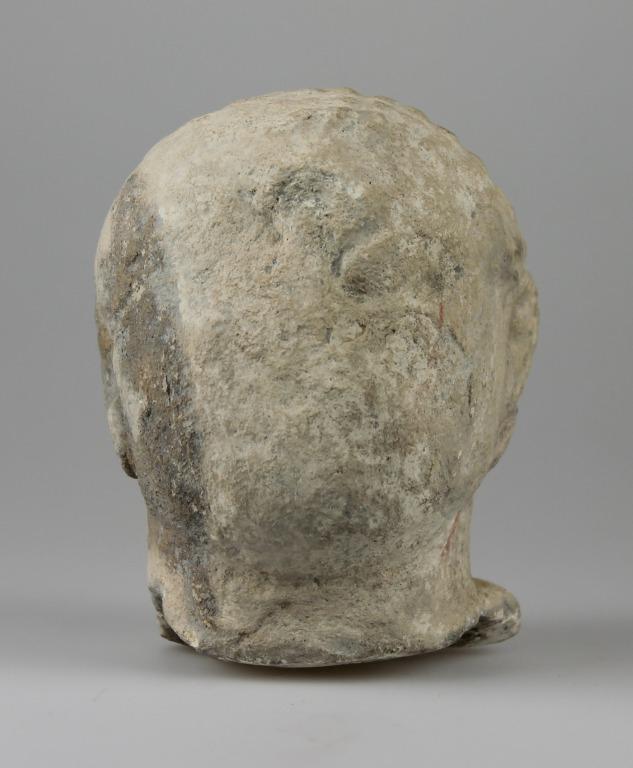 Head from a votive statuette card