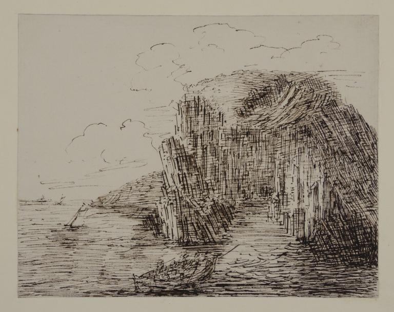Boat Approaching a Cliff card