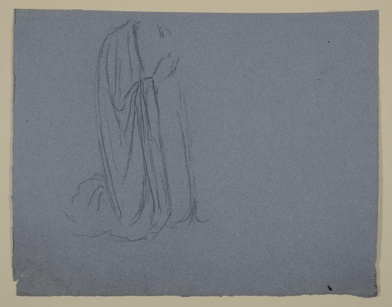 Kneeling Figure at Prayer card