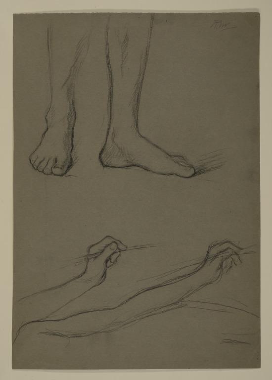 Studies of Feet and Hands card