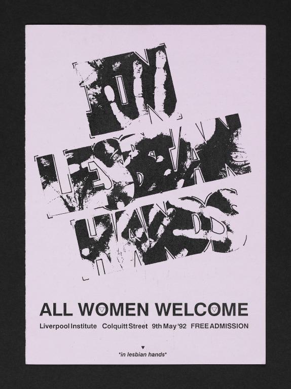 Leaflet, 'In Lesbian Hands, 1992' card