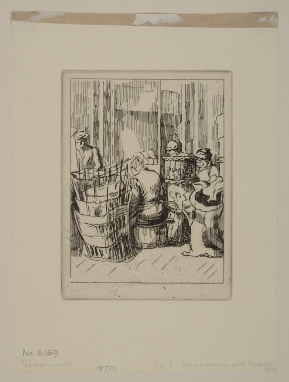 Men and Women with Baskets card
