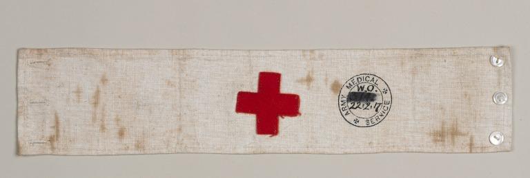 Army Medical Service Arm Band worn by Florence Irving card