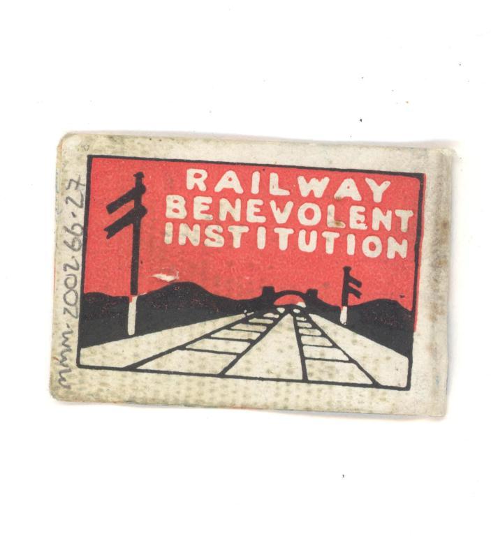 Railway Benevolent Institution flag card