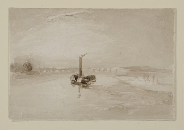 Steam Boat on River card