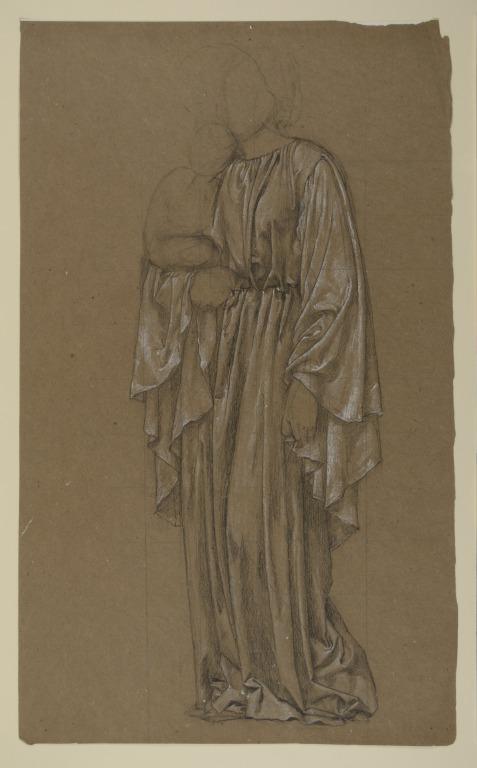 Study of a Draped Female Figure (With Baby) card