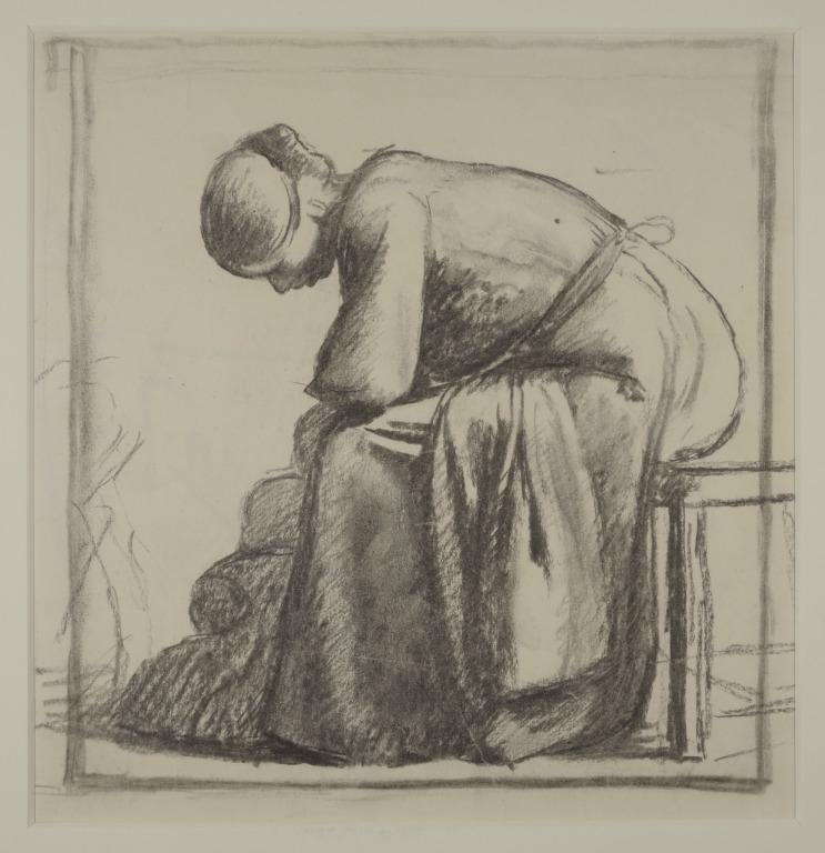 Study of a Woman Bending Over a Child (Recto); Studies of Woman and Child (Verso) card