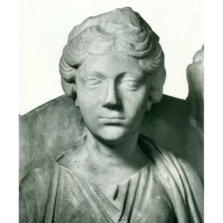 Grave Portrait of a Woman with the attributes of Fortuna card