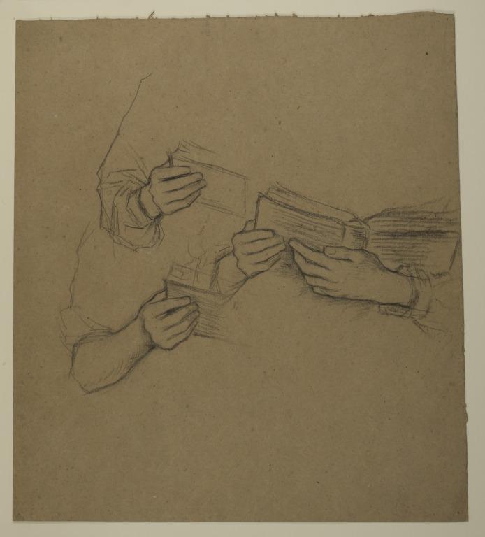 Study of Hands Holding a Book card