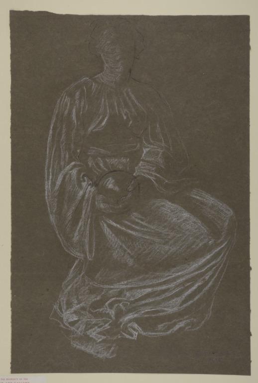 Seated Woman Holding a Globe card